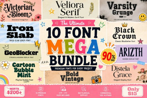 All-in-one Mega Bundle: A Designer’s Review of 10 Display Fonts
