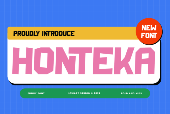 Honteka: A Playful Display Font for Bold Campaigns