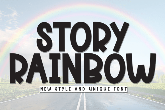 Story Rainbow: A Whimsical Handwritten Font for Editorial Charm