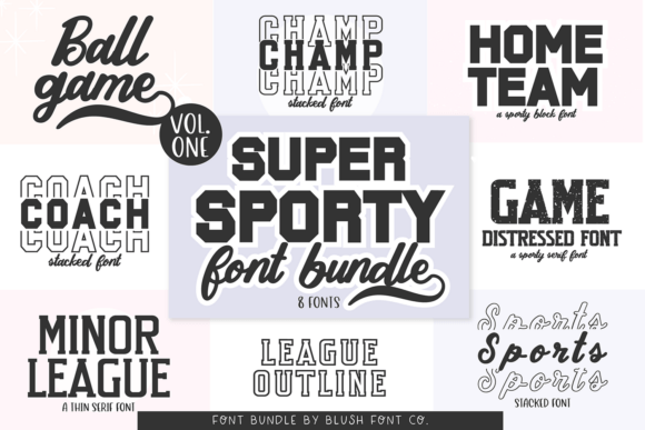Super Sport Bundle: A Varsity Font Pack for Campaign Creatives