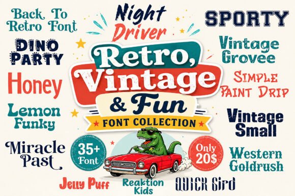 The Retro Vintage Fun Font: A Display Typeface Review